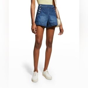 FRAME Sailor Snap Shorts in Timeless